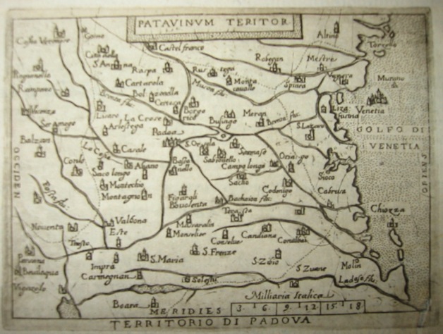 Ortelius Abraham (1528-1598) Territorio di Padova 1598 Brescia